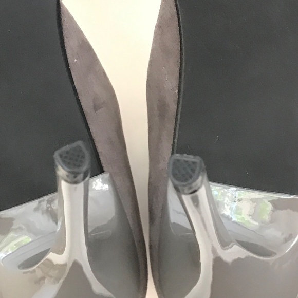 JUSTFAB Eada Stiletto Heels Asymmetrical Pump Pointed Toe Gray Women’s Size 10 - Picture 12 of 16